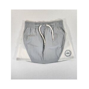 Nike Heritage High Waisted Skirt Womens L Grey White Sportswear Mini Athletic